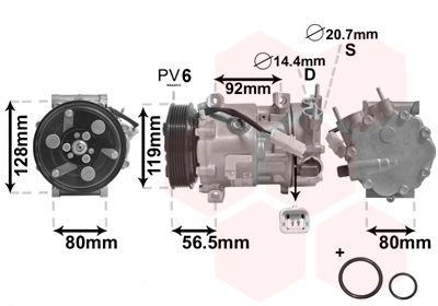 VAN WEZEL kompresorius, oro kondicionierius 0900K242